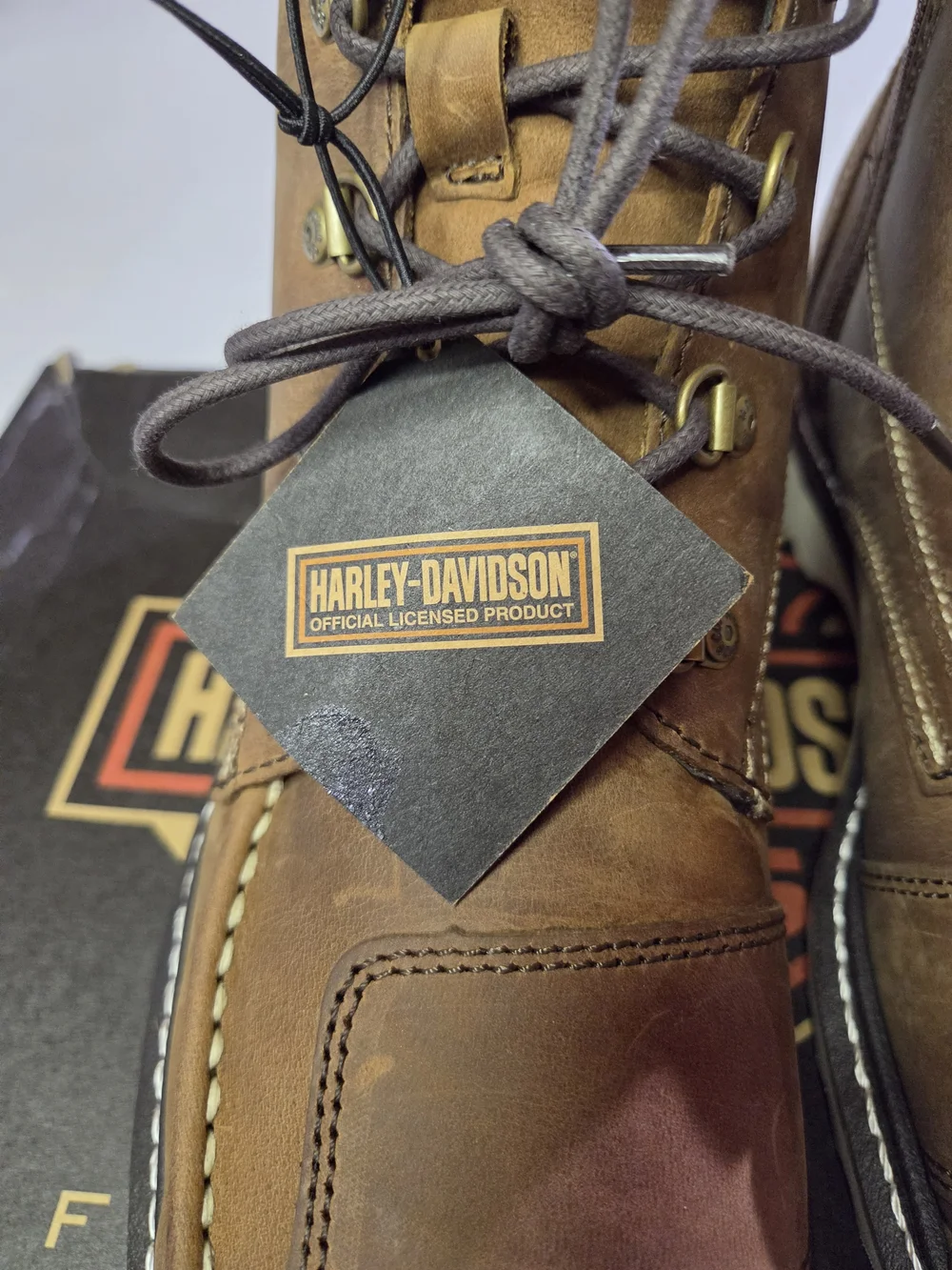 Harley-Davidson Men's Hagerman Brown Leather Motorcycle Biker Ankle Boots NEW